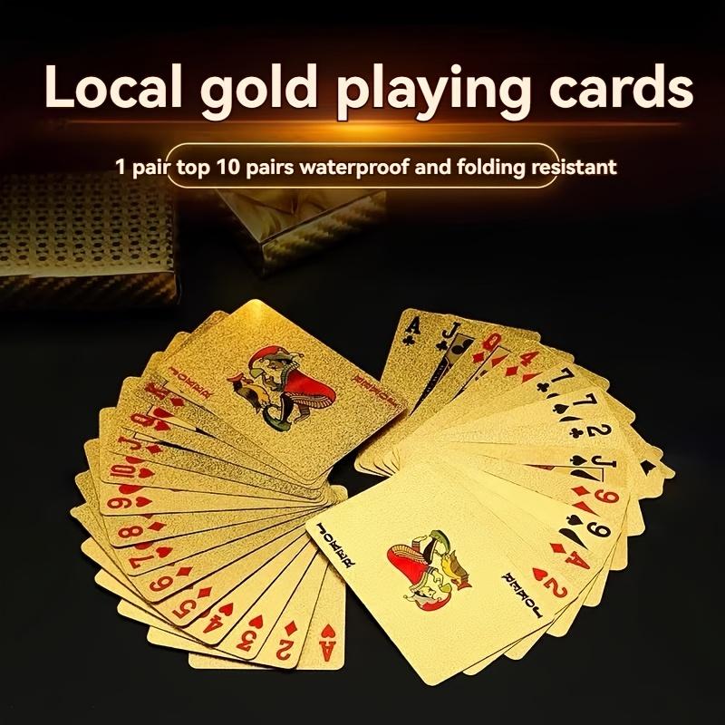 Gold Waterproof Playing Cards - Poker Deck for Parties and Games