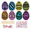 Easter Egg Scratch Paper Set, Colorful Drawing Funny Painting Gifts, Children Hanging Pendants DIY