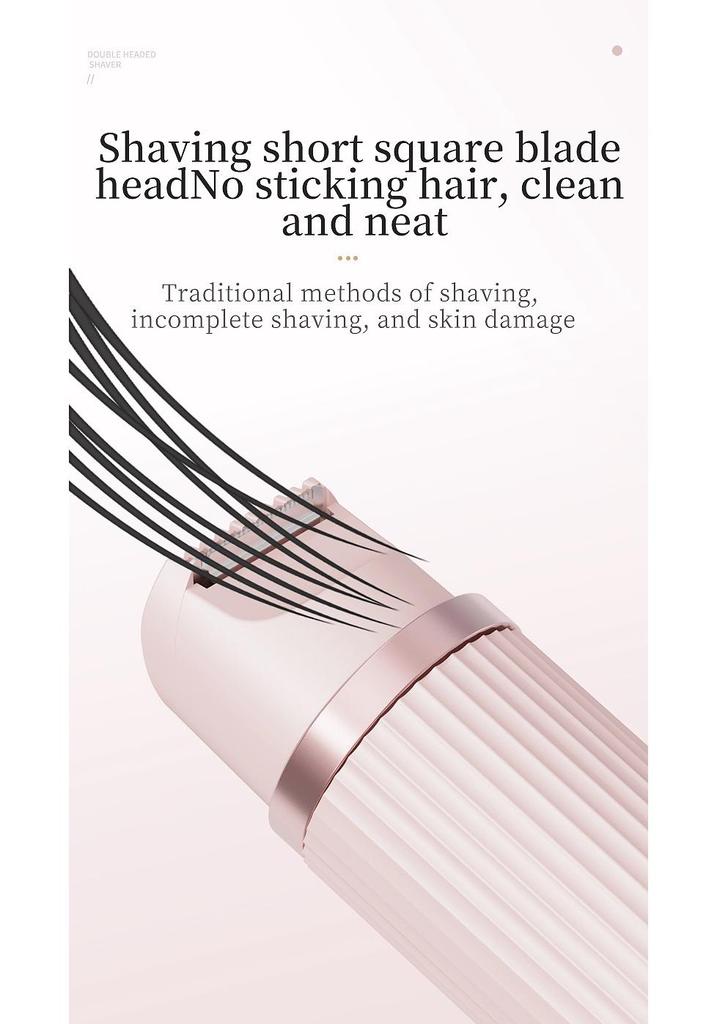 Dual-Head Women's Electric Epilator & Pubic Hair Trimmer