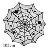 Halloween Tablecloth Bat Spider Web Black Lace Tablecloth Mantel Cloth Family Table Decoration Halloween Party Decoration