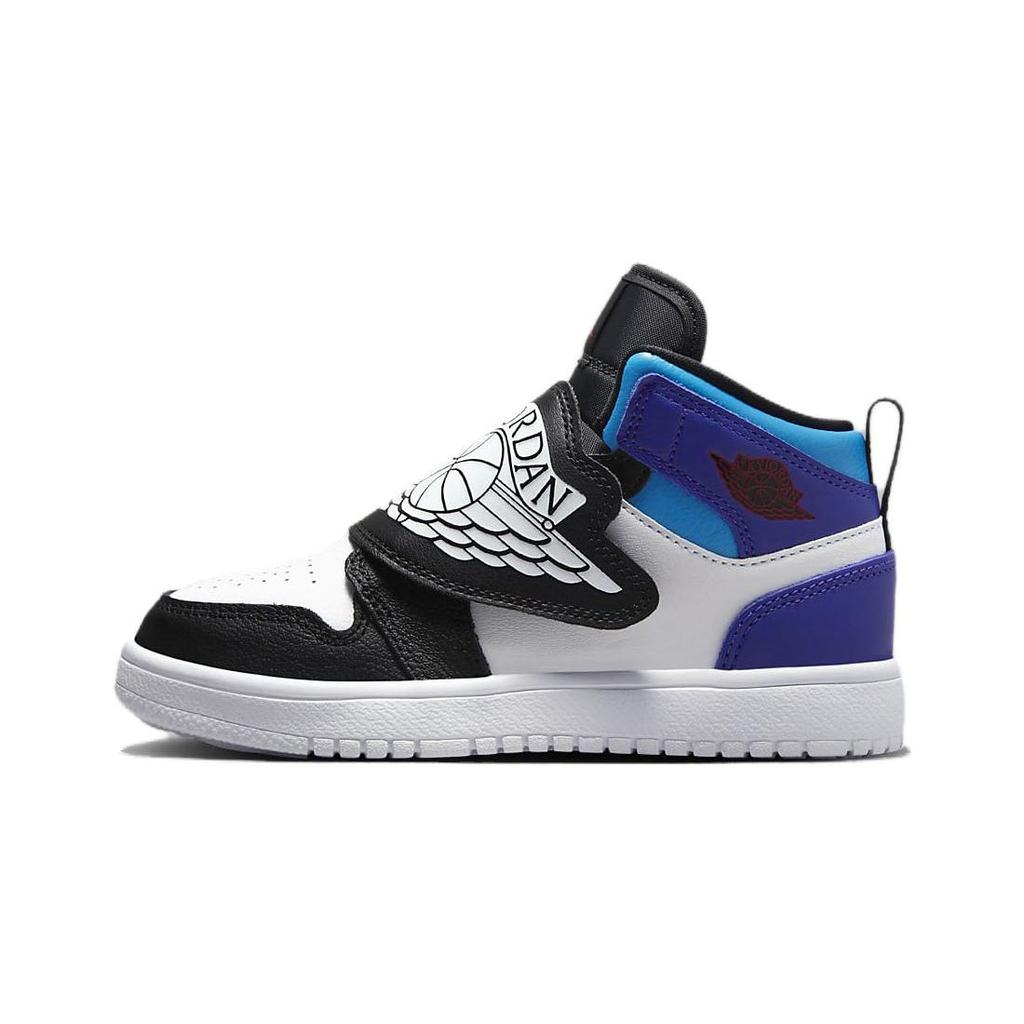 Air Jordan Sky Jordan 1 PS Aqua Kids Sneakers White Black Bright-Concord BQ7197-154