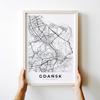 Poster City Map Gdańsk