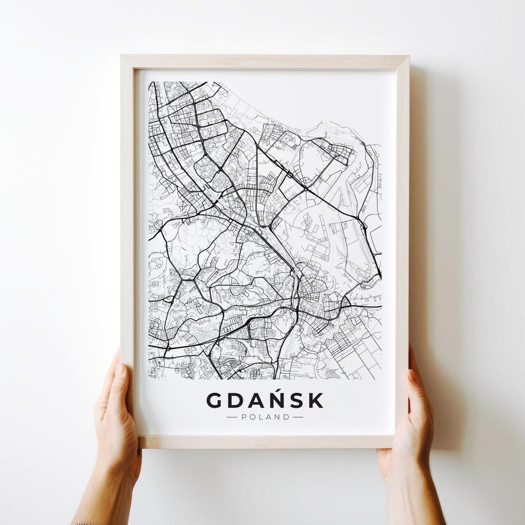 Poster City Map Gdańsk