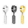 1Pair Punk Gothic Stainless Steel Stud Earring Creative Blade Pendant Punk Rock Razor Blade Earrings Gothic Hip-hop Ear Zircon