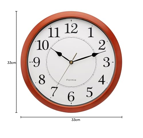 Formia HWC-009W-BR Nástěnné hodiny Hnědé