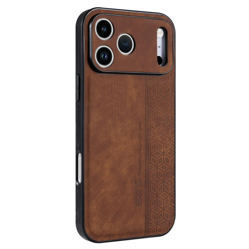 For iPhone 17 Pro Case Protective PU Leather Covered TPU Phone Shell