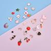 100Pcs Different Styles Mix Size Color Alloy Metal Drop Oil Charms Gold Pendant