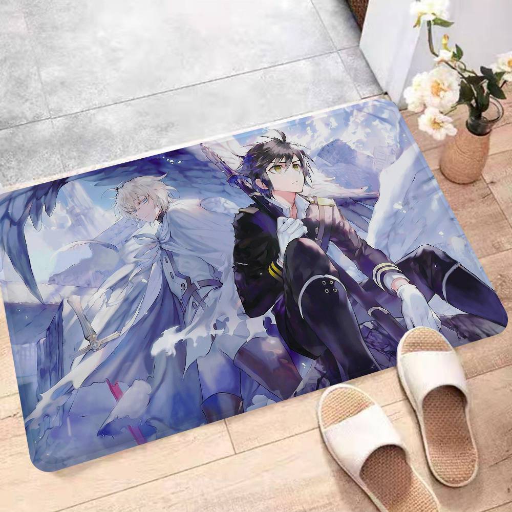 Japanese Seraph Of The End Bathroom Mat Anti-slip Absorb Water Long Strip Cushion Bedroon Mat Hotel Decor Mat