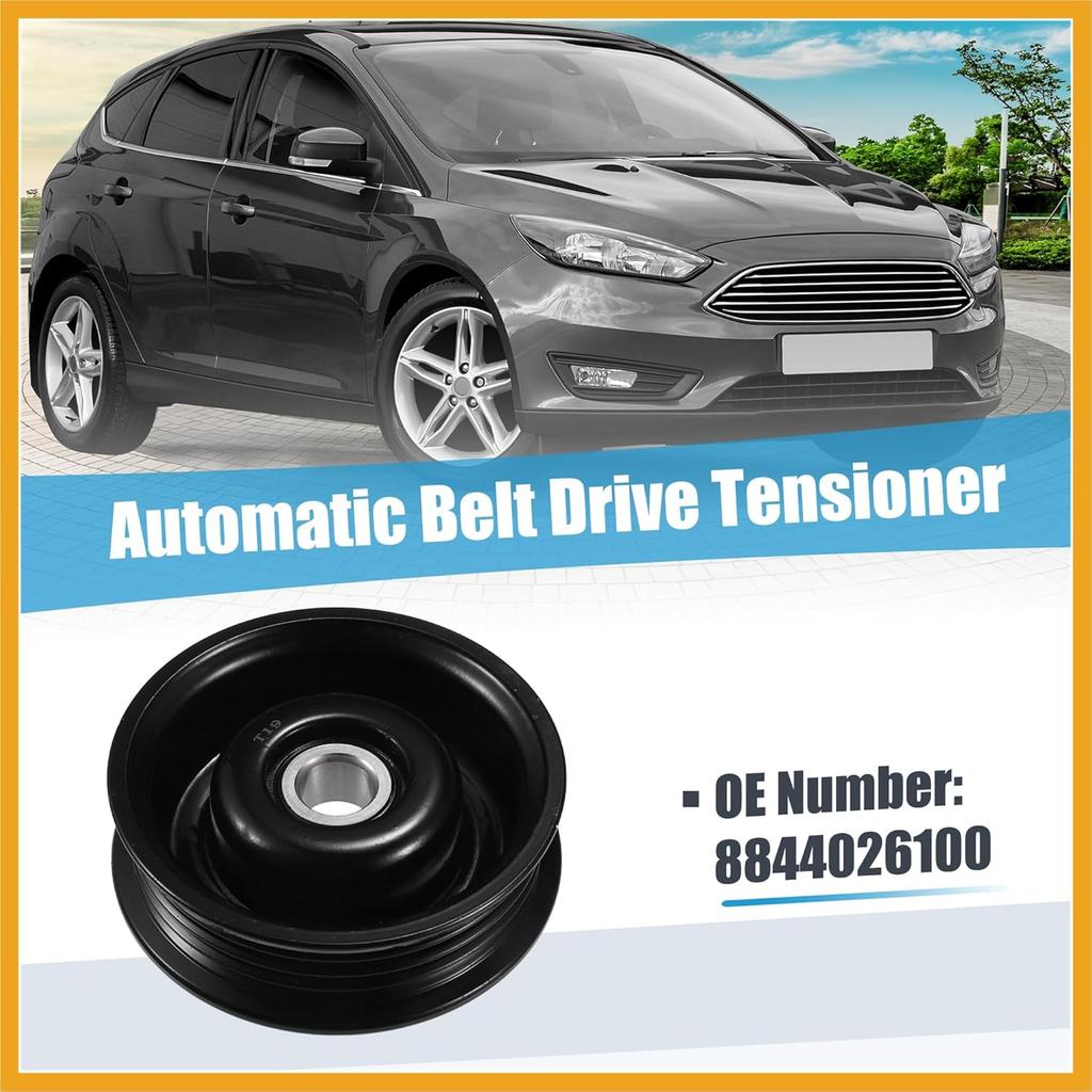 Drive Belt Tensioner Assembly Accessory Idler Pulley No.8844026100 for Toyota T100 95-98 Black Metal Replacement