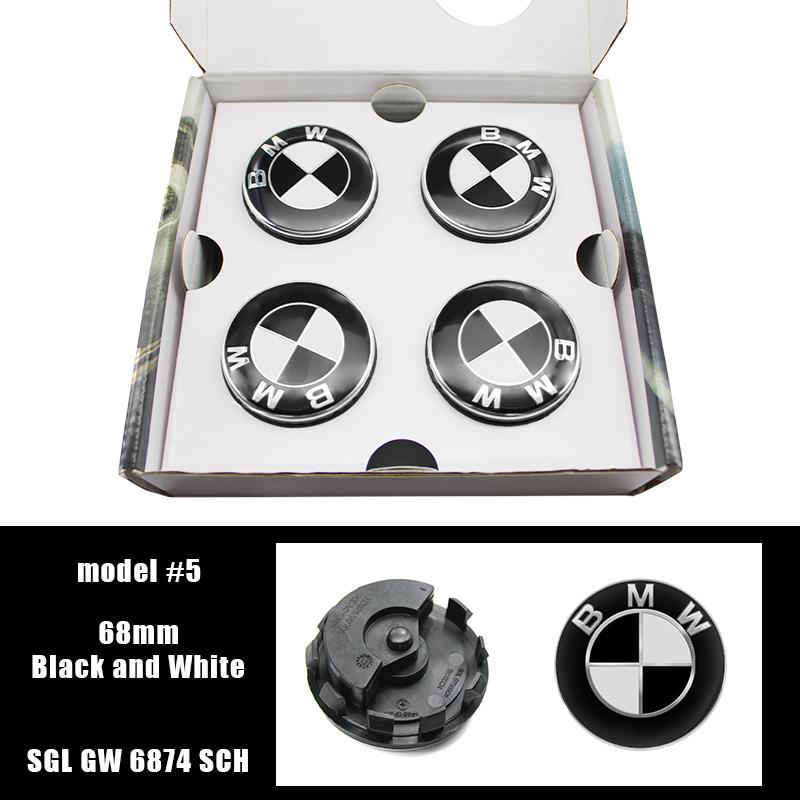 For BMW 5SG30 4Pcs Blue White  56mm 68mm Floating Wheel Center Caps For BMW E90 E91 E92 E93 F30 F10 F11 F04 E84 E83 F25 E70 F15 E72 M2 M3 M6