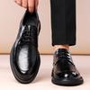 New Designer Black Lace Dress Shoes for Men Fashion Business Casual Shoes Male British Style Office Leather Shoe Man