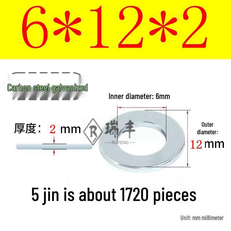 Galvanized Iron Flat and Square Washer Set - Thick, Enlarged, Extra Large, and Special Shapes
