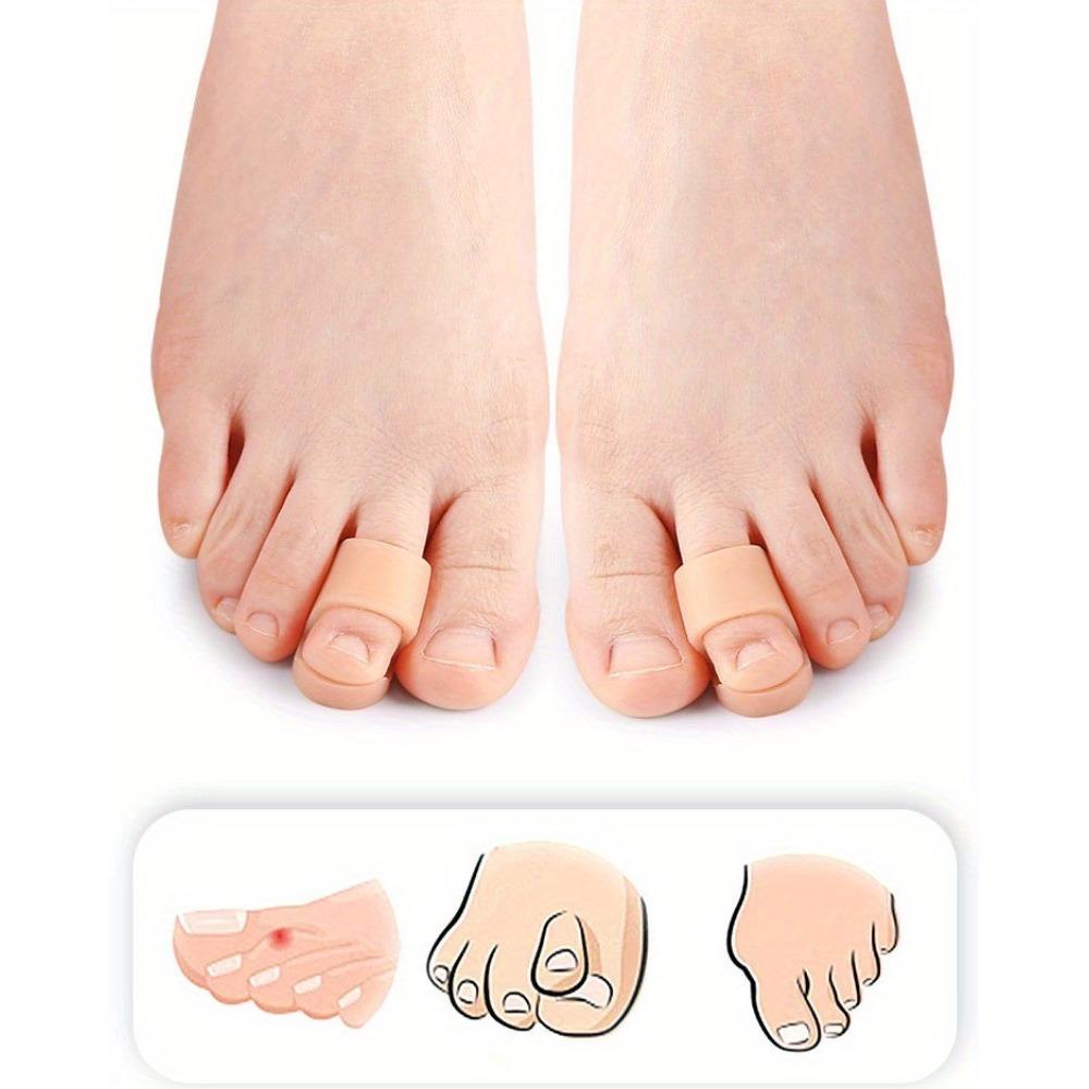 2PCS Toe Separator Orthotics for Foot Discomfort Repair Overlapped Toes (Pink/White)