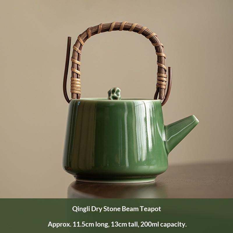 

Kushitai Kettle Japanese Style Household Ice Gray Small Ceramic Teapot Single Pot Tea Brewer Tea Kettle Tea Infuser