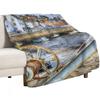 Crail Harbour In The East Neuk Of Fife Scotland Throw Blanket Soft Home Decor Blanket for Couch Bedroom