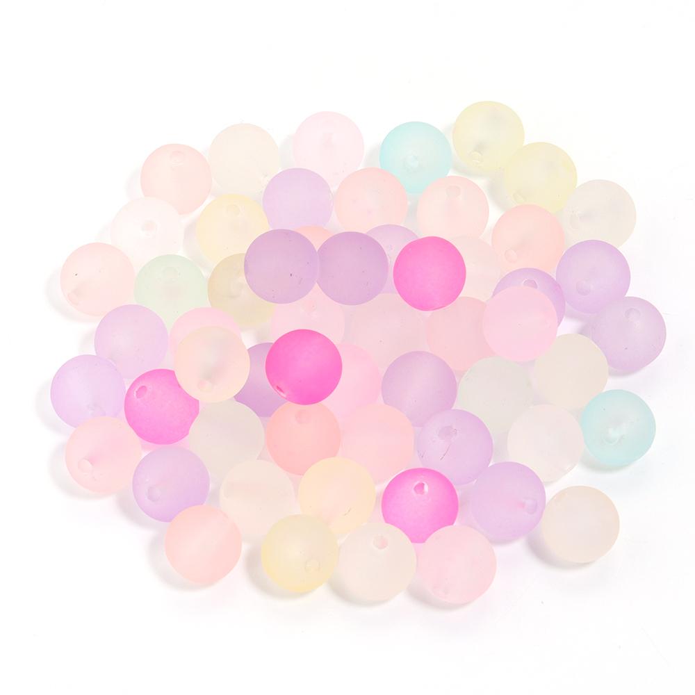 

30-100pcs/lot 6-16mm Round Acrylic Beads Mix Color Loose Spacer Beads For Jewelry Making DIY Bracelet Necklace Accessories 6mm 100pcs
