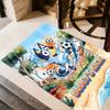 Christmas Football Celebration Customized Name Area Rug Suitable for Balcony Foyer Dormitory Study room Anti-slip Rug Anime Office Decor