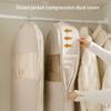 1pcs Gorget Satin Hanging Transparent Garment Dust Cover Wardrobe Storage Coat Down Suit Protector Durable Household Supplies