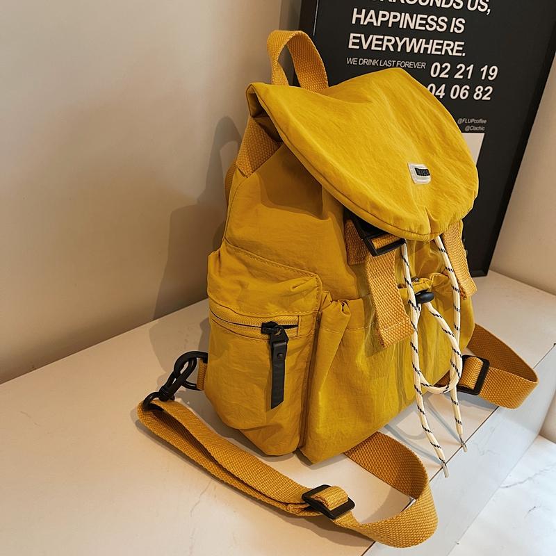 Einfarget dame-ryggsekk pendler lett snøringryggsekk