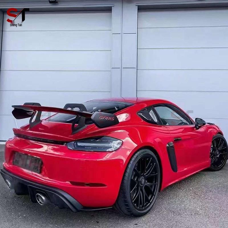 Porsche 718 Carbon Fiber GT4RS Style Rear Spoiler & Diffuser Wing