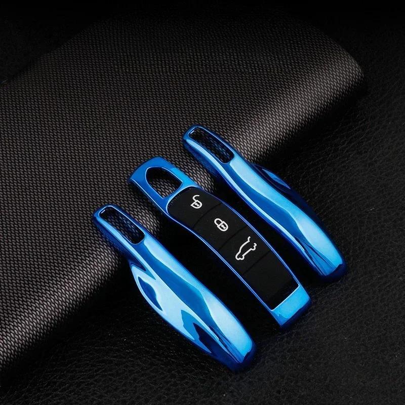 Smart Fernbedienung Schlüsselhülle Fob Hüllen Set Schale für Porsche Panamera Spyder Carrera Macan Boxster Cayman Cayenne 911 970 981 991