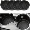 2pcs Car Silicone Waterproof Round Coaster, Universal Car Storage Tray Anti-slip Pad, Center Console Cup Base Pad