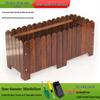 Hua Long Dun Outdoor Rectangular Carbonized Wood Planter