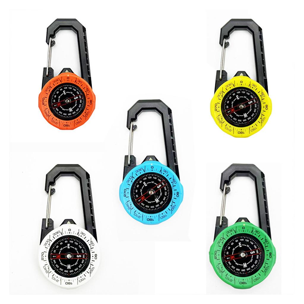 Waterproof Carabiner Compass Portable Outdoor Sports Directional Guide Small Pocket Compass Backpacking Accessory