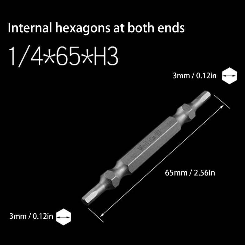 6pcs Double Headed Magnetic Hex Driver Bits Alloy Steel Magnetic Hex Bits For Long Lasting Performances And Efficiency