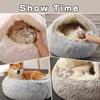 Zurzur Cat Bed House Dome Shaped Warm Round Fluffy Soft Cute Sleep Soundly Soft Heat Retention Pet Cushion Washable Small Dog Kitten Pet Supplies Cold
