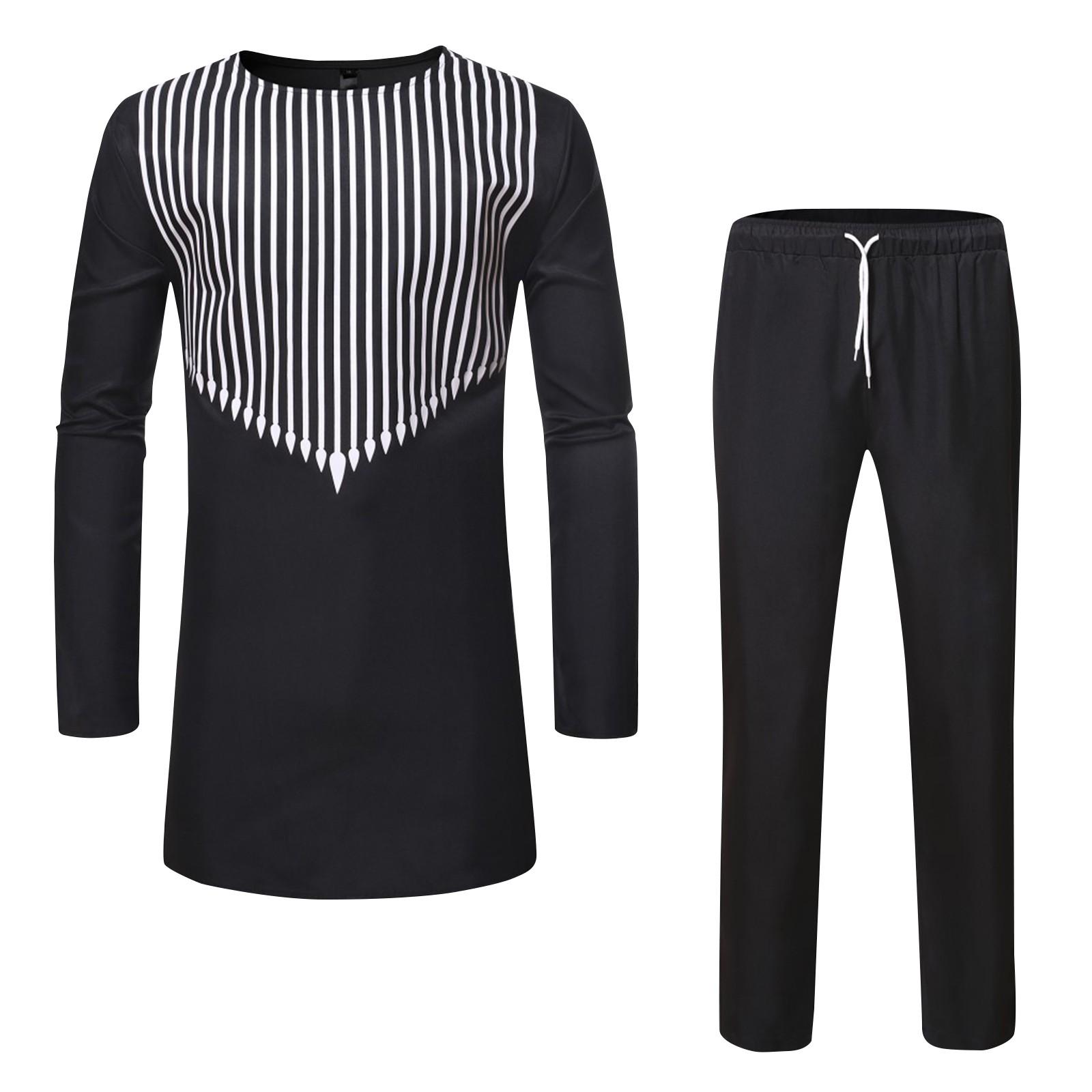 

Мужской модный халат в этническом стиле, мужской повседневный халат с горячим тиснением и принтом M чёрный