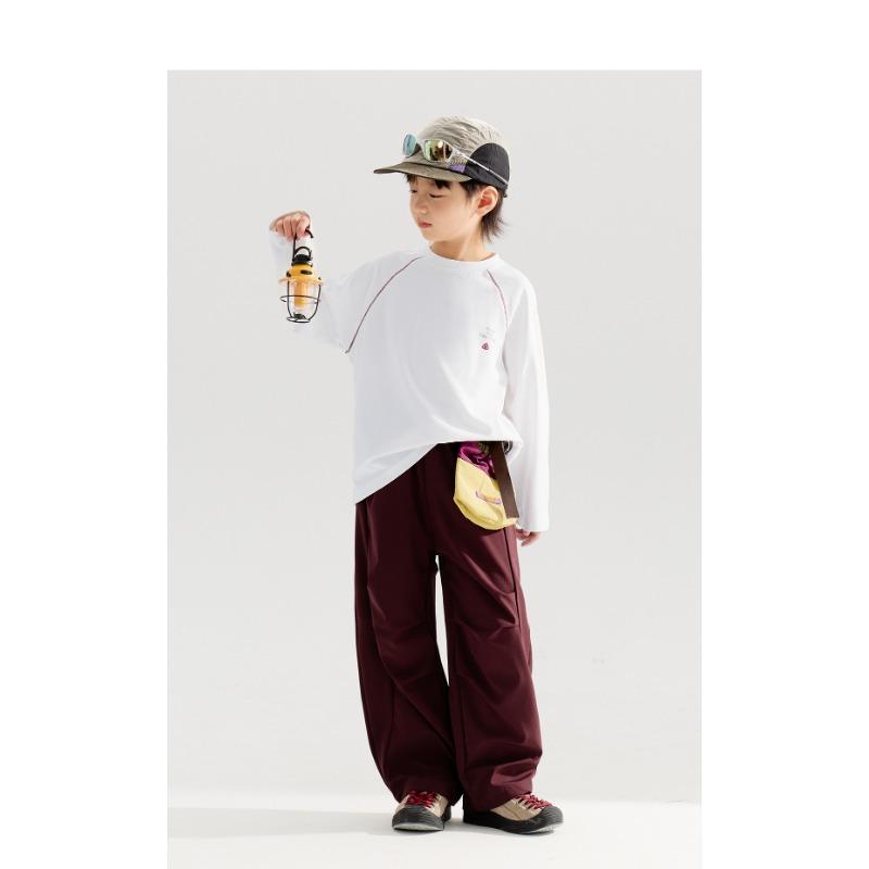 Boys Casual Straight Leg Waterproof Pants For Big Kids Spring Autumn