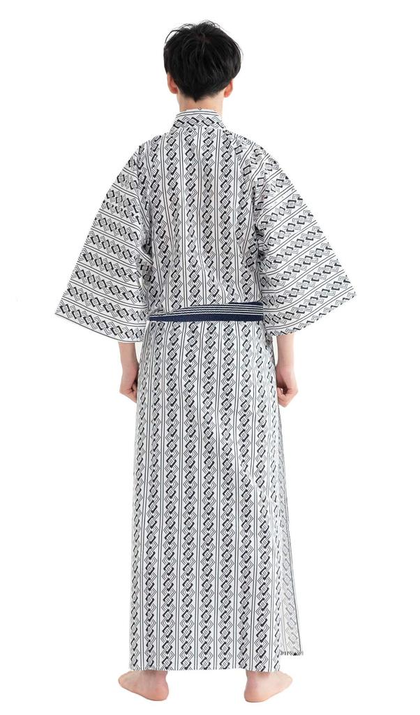 Ryokan Yukata set [Kyoetsu] 3-piece (Yukata/Co-lace/Tanzen obi) Men's (145, 05)