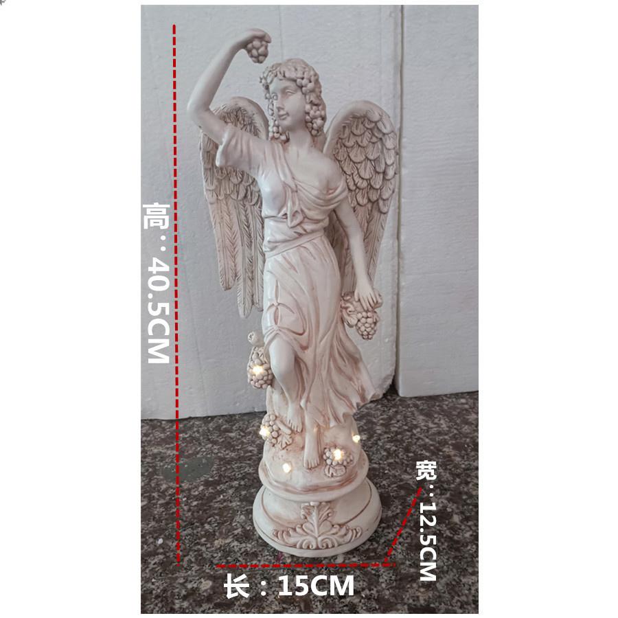 Four Seasons Angel Outdoor Statues With Solar Light Resin Sculpture Ornament Garden Courtyard Decoration Lawn Lights