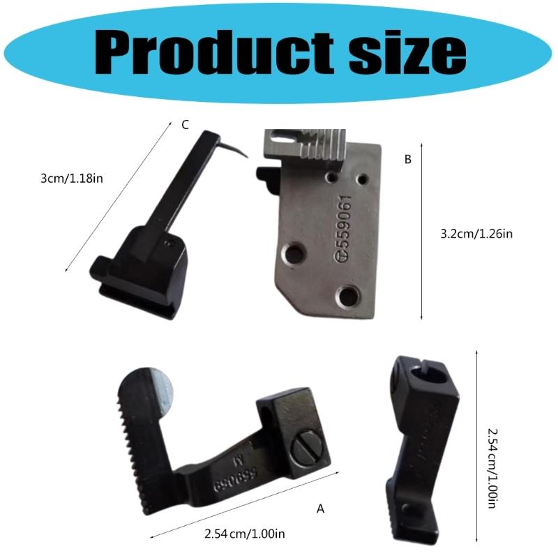 Alloys Steel Presser Foot And Needle Plate Set For Overlocker Machine 300U Stitching For Multiple Fabrics Leather