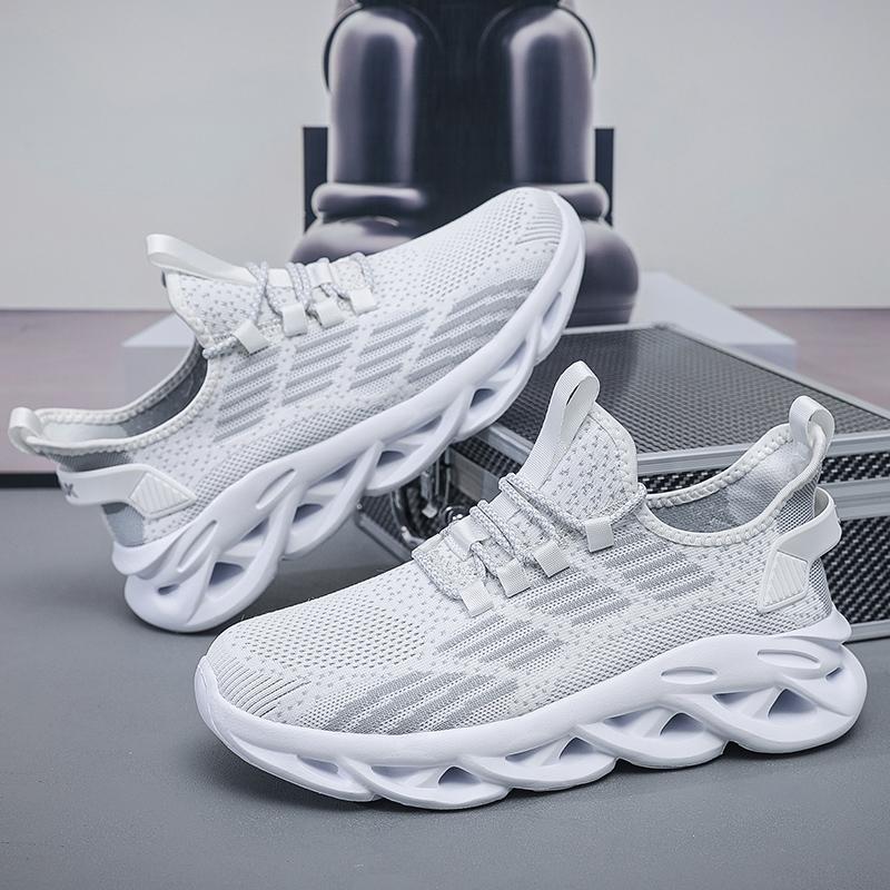 YRZL Running Shoes Men Mesh Breathable Lightweight Comfortable Lace Up Mesh Sneakers Man New Tennis Shoes for Men