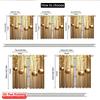 2D Flat Printing 2Pcs Christmas Window Curtains Ball And Stars Pattern Rod Pocket Design For Bedroom Living Room Office Decor
