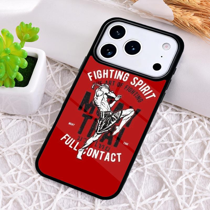 Muay Thai Knee Shockproof Phone Case for iPhone 17 Air 16e 15 11 12 14 13 Pro Max Cover Coque