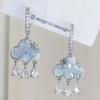 1Pair Cute Cloud Earrings Blue  Rain Cloud Drop Earring Aesthetic Kawaii Zircon Ear Buckle Earring  Year Jewelry Gift