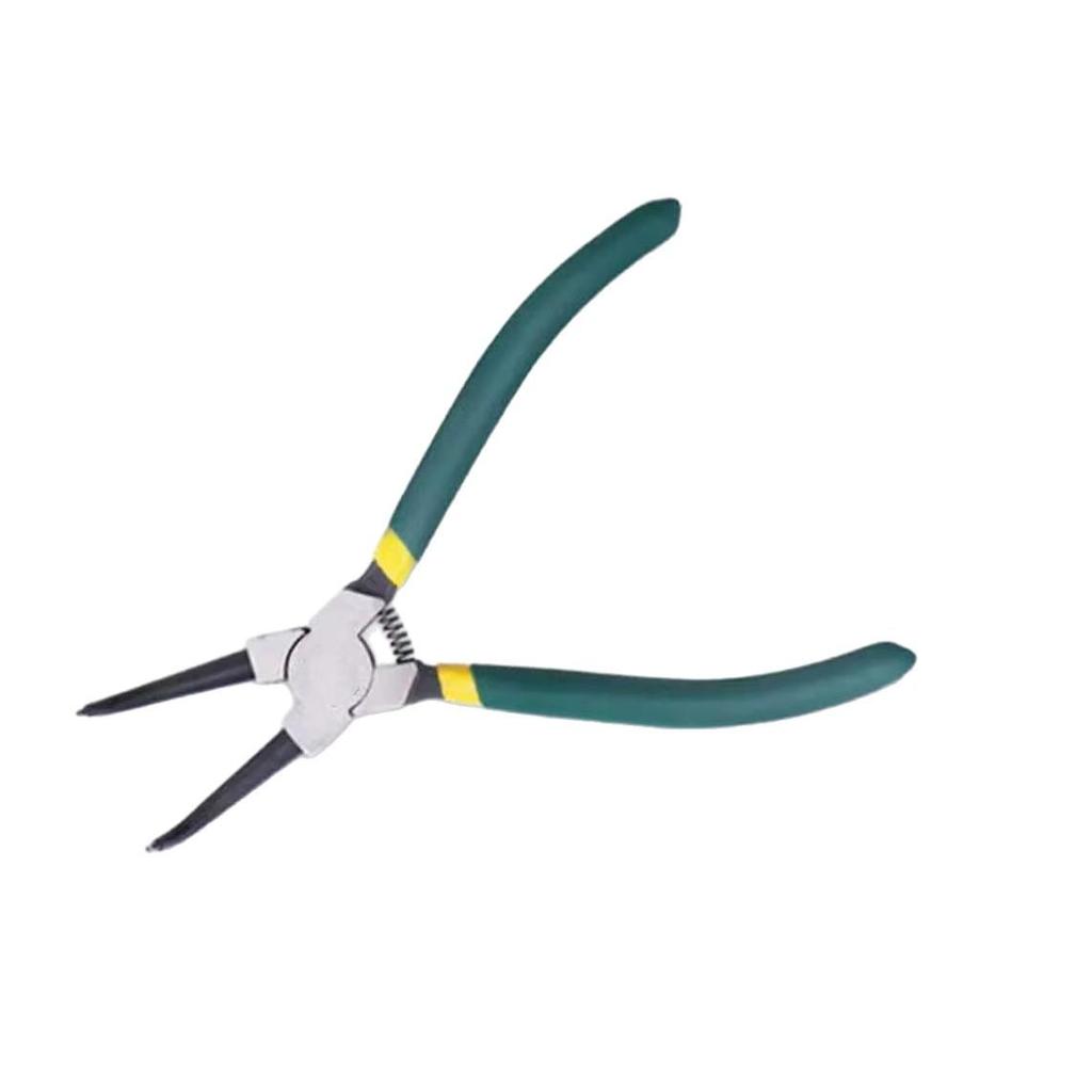 Dual-use Electrical Circlip Pliers Set: Inner and Outer, Multi-functional Retaining Ring, Pointed Tip, Outer Bend Pliers.