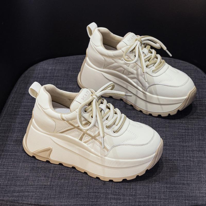 Autumn Women's Shoes Shoes Heightened Casual Fashion Bread Shoes Versatile Platform Female Students
