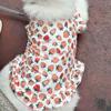 Breathable Dog Costumes Strawberry Print Puppy Cat Clothes Dog Cute Vest Top  For Dogs Puppy Cats