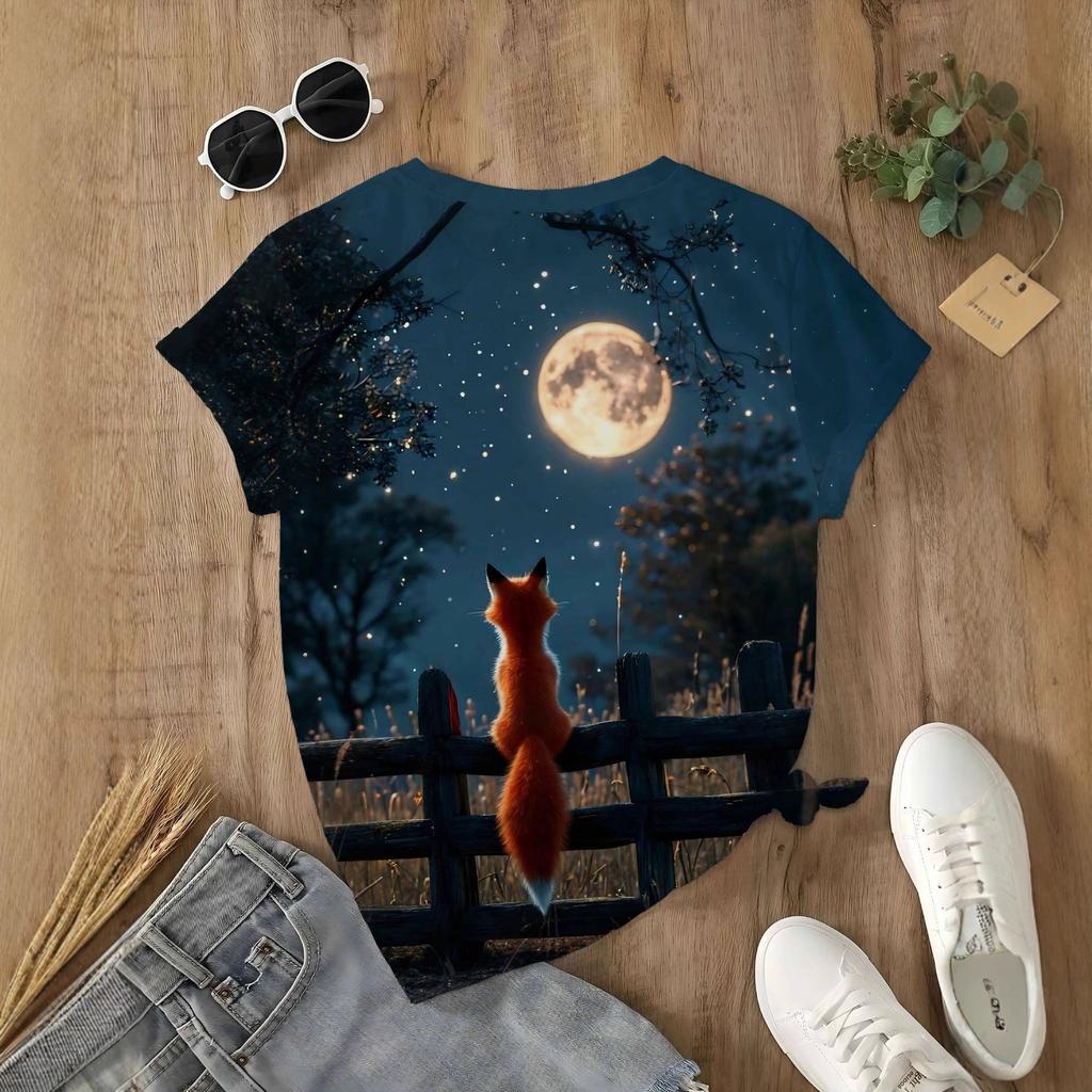 3D Printed T-Shirt Women's Top