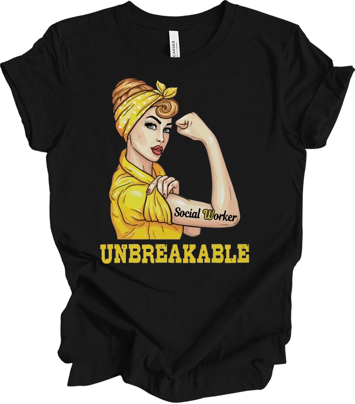 Social Worker Unbreakable Warrior T-Shirt XL