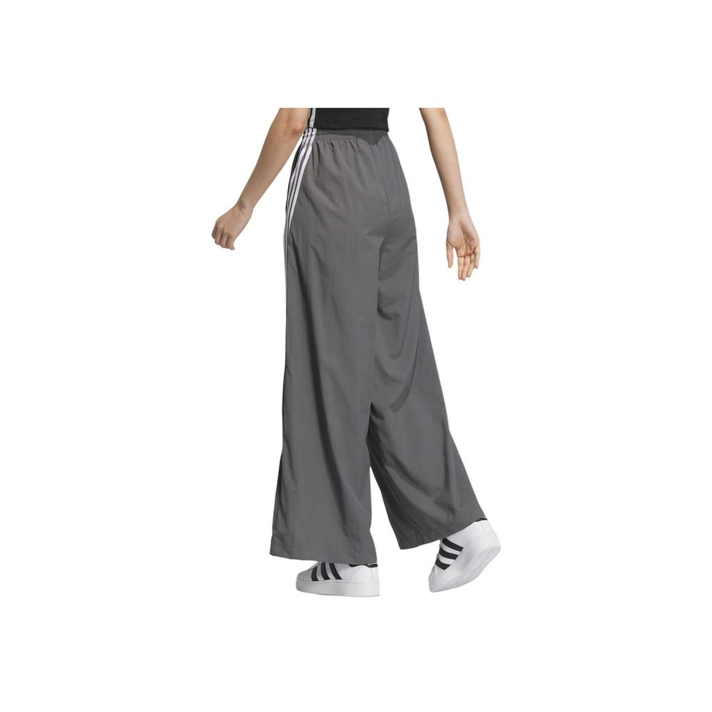 Adidas Originals Oversized Track Pants With Three-Stripe Color Block Women Bottoms Dark-Grey JJ3360