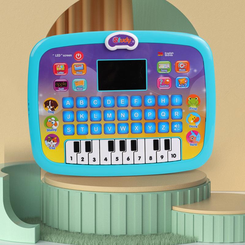Kids Led Tablet English Learning Machine Music Sound Education Intelligent Story Machine Preschool Animal Letters Study Baby Toy