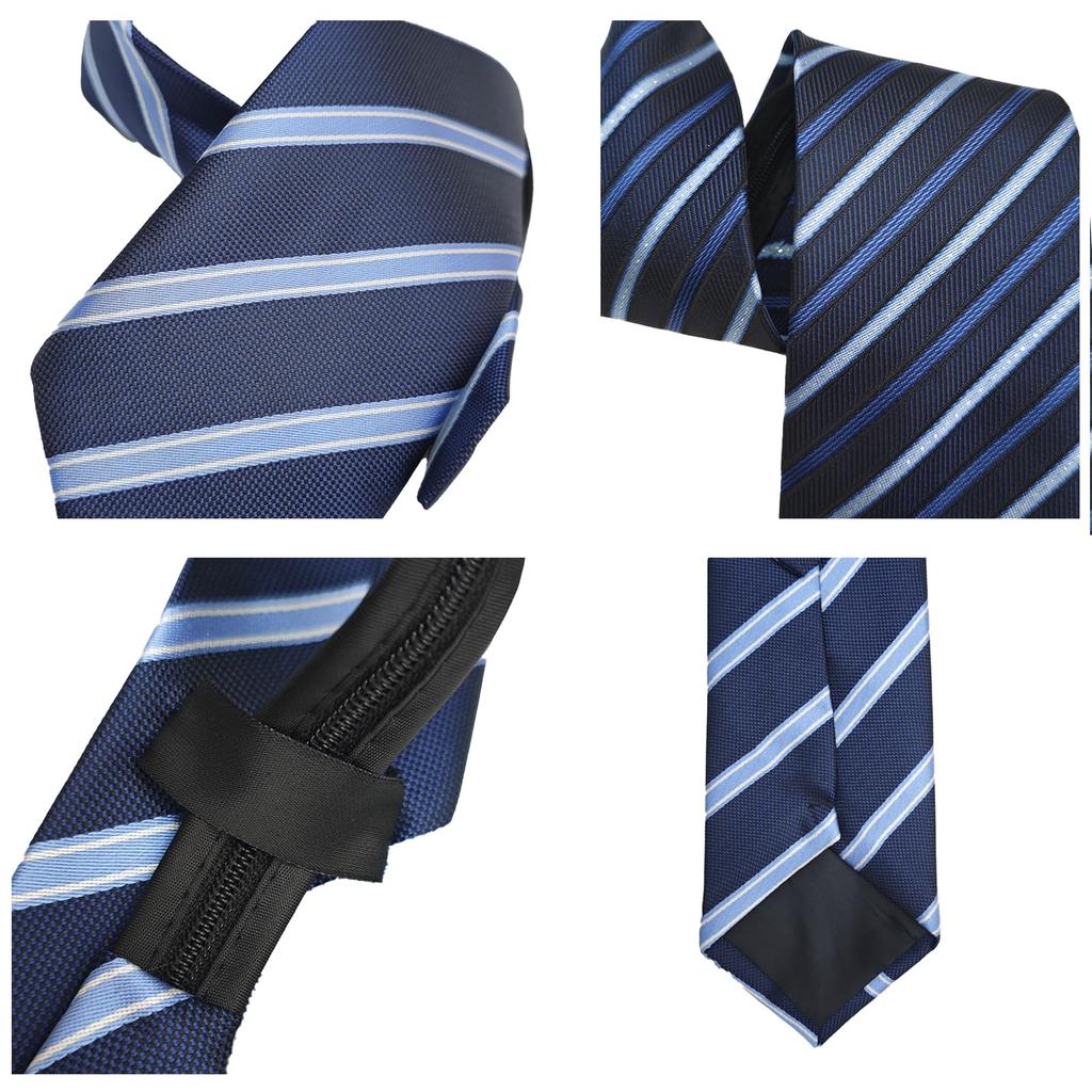 [NazyJnn] 10-Second Wear Tie, No Tie Required, Adjustable, Glossy Finish, Easy Care, Stylish, Formal Wear, Graduation Ceremony, Business, Gift,