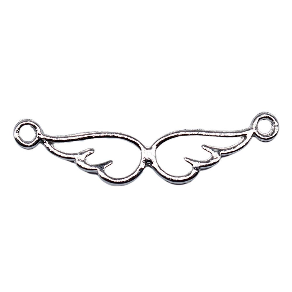 Feather Charm Angle Connectors For Bohemian Style Jewelry Vintage Pendants