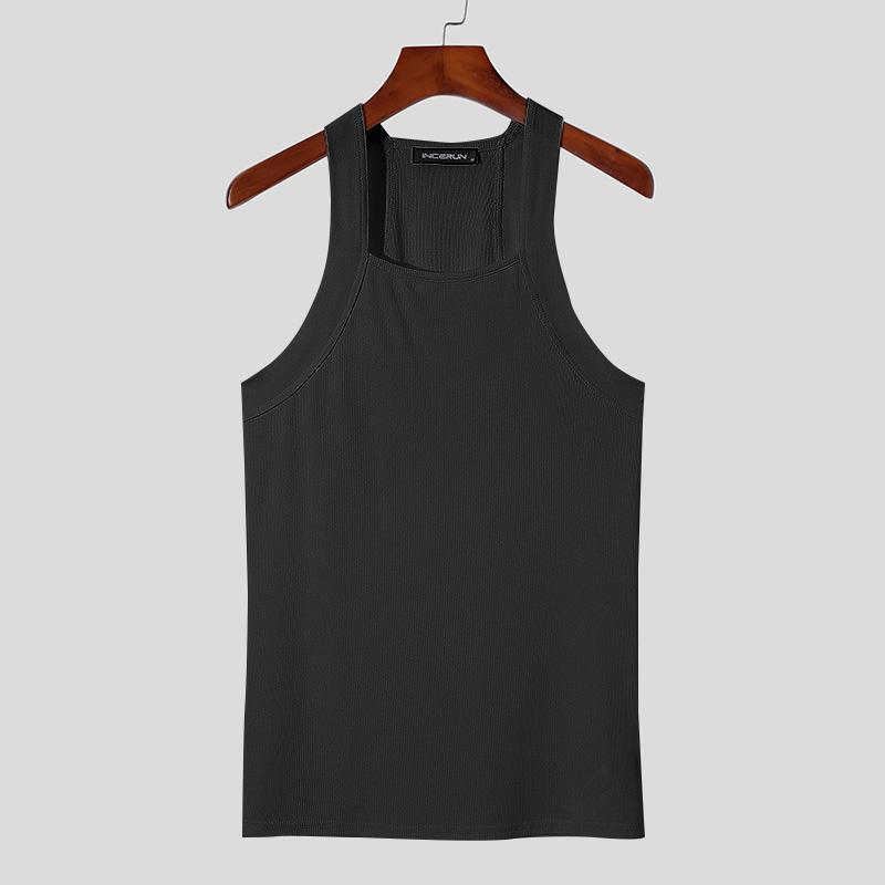 INCERUN Men Sleeveless Thin Slim Tank Tops Undershirts Summer T-shirts