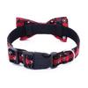 Pet Collar For Dog Cat Adjustable Nylon Christmas Pattern Printed Durable Walking Accessory Snowflake Dog Collar